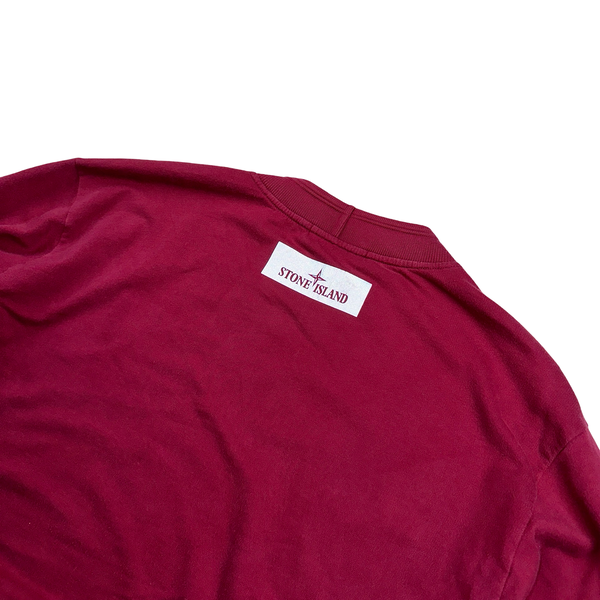 Stone Island 2016 Burgundy Pink Reflective Sweatshirt