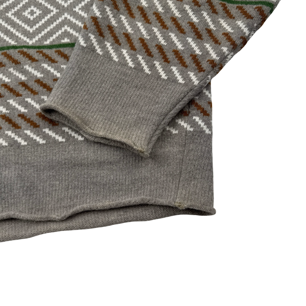 CP Company Vintage Spellout V Neckline Patterned Knit - XL