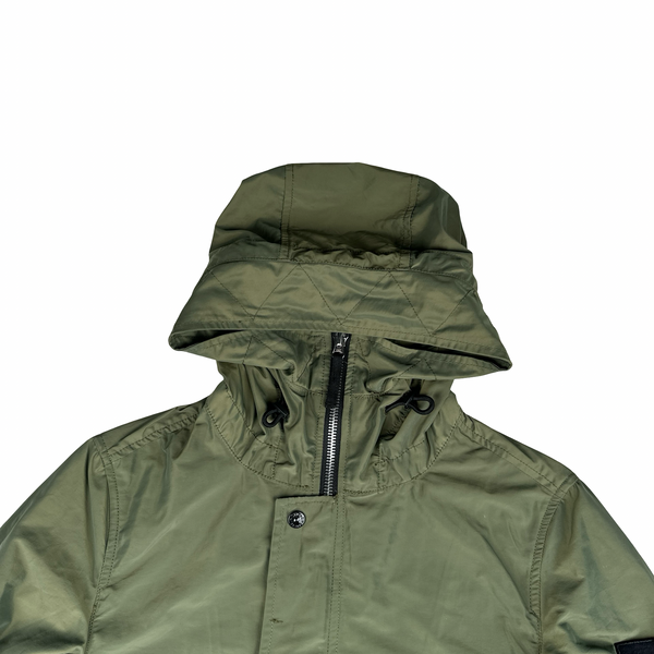 Stone Island 2021 Military Shimmer Green Micro Reps Parka Jacket