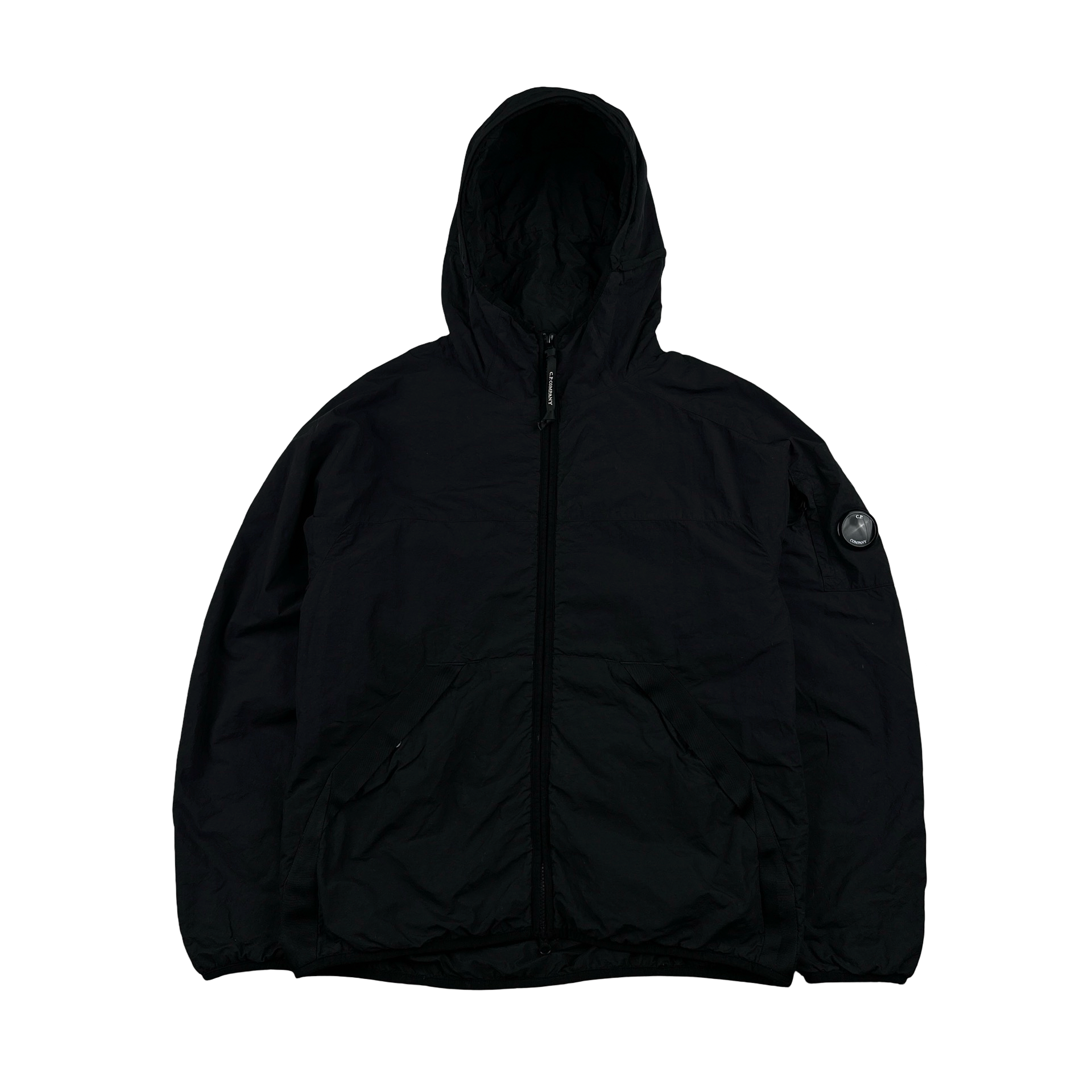 CP Company Black Flatt Nylon Hooded Jacket - Medium – Mat's Island