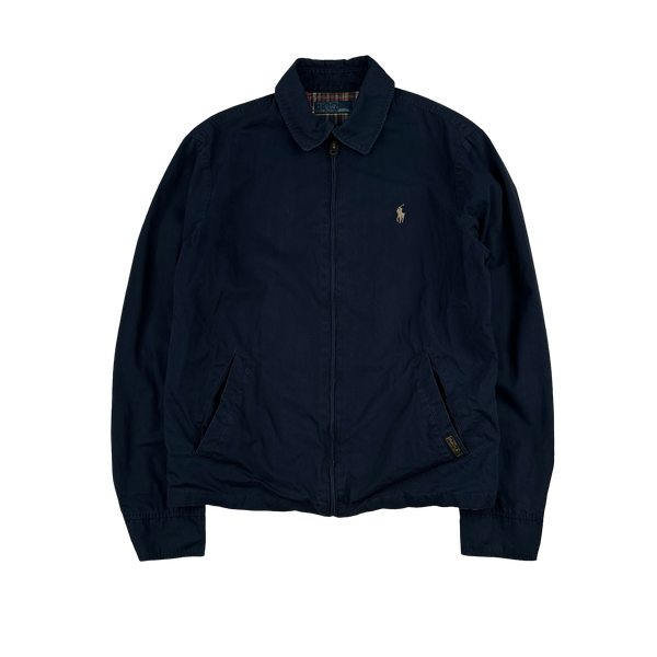 Ralph Lauren Navy Harrington Zipped Jacket - Small