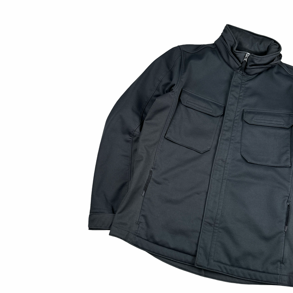 Stone Island Navy Soft Shell R Terry Zipped Jacket - XL