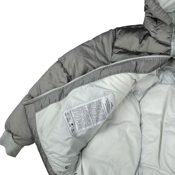 Stone Island 2022 Grey Nylon Metal Econyl Down Puffer Jacket - Medium