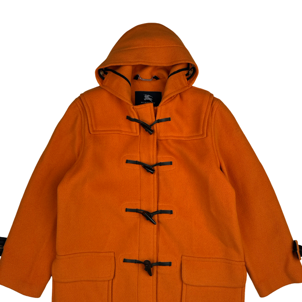 Burberry Wool Orange Duffle Coat - Small