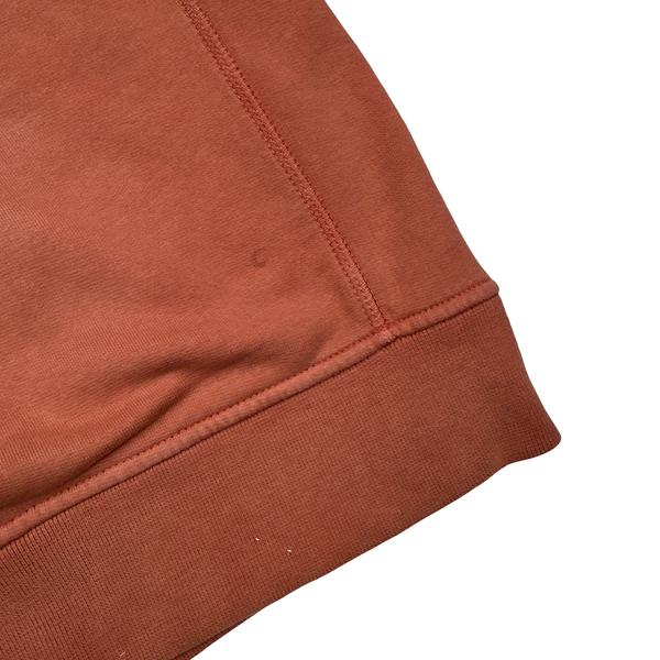 Stone Island Terracotta Cotton Pullover Hoodie - Medium