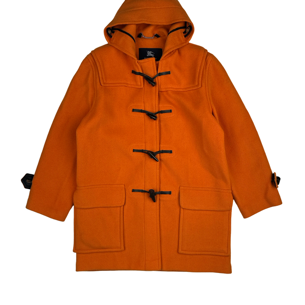 Burberry Wool Orange Duffle Coat - Small