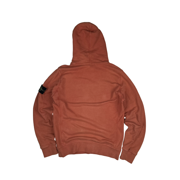 Stone Island Terracotta Cotton Pullover Hoodie - Medium