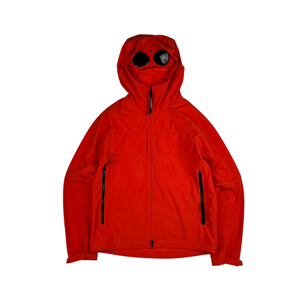 CP Company Orange Shell R Google Multi Pocket Zipped Jacket - Medium
