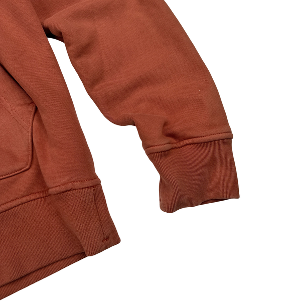 Stone Island Terracotta Cotton Pullover Hoodie - Medium