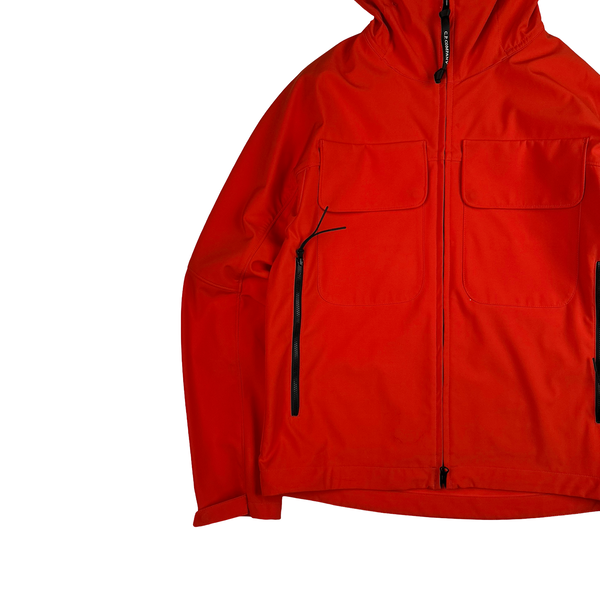 CP Company Orange Shell R Google Multi Pocket Zipped Jacket - Medium