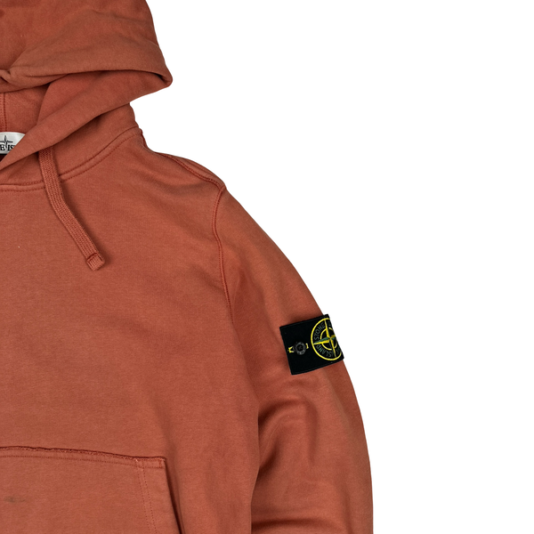 Stone Island Terracotta Cotton Pullover Hoodie - Medium