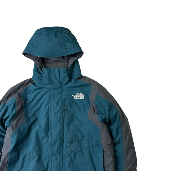 North Face 3 In 1 Sea Green Dual Layer Hyvent Jacket - Small