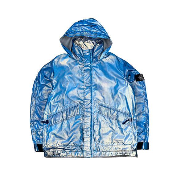 Stone Island 2011 Rare Archive Blue Reflective Jacket - XL