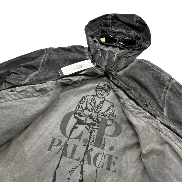 CP Company x Palace Grey Nylon La Mille Goggle Jacket - XL
