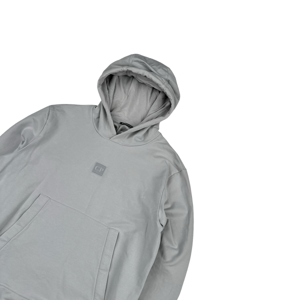 CP Company Grey Metropolis Pullover Stretch Hoodie - Small