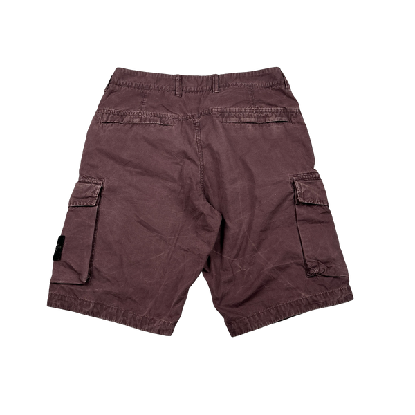 Stone Island 2021 Purple Cotton Shorts - 32"