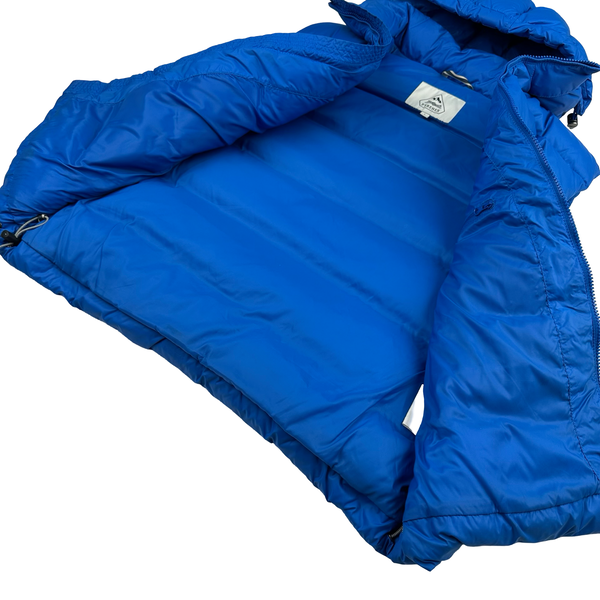 Pyrenex Blue Pure French Down Hooded Puffer Gilet Jacket - Large