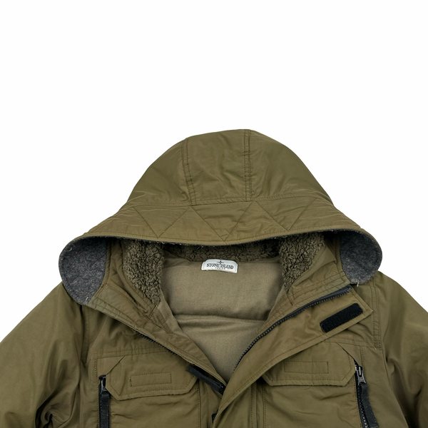 Stone Island 2018 Khaki Down Filled Multi Zipped Jacket - Small