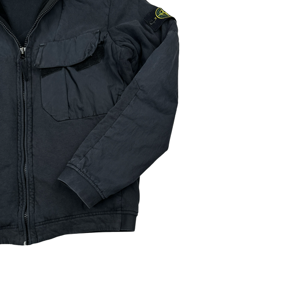 Stone Island 2016 Jersey Shell Split Velvet Hood Jacket - Small