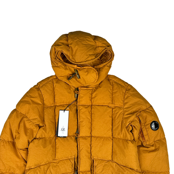 CP Company Orange Flatt Nylon Down Filled Lens Viewer Puffer Jacket - Small