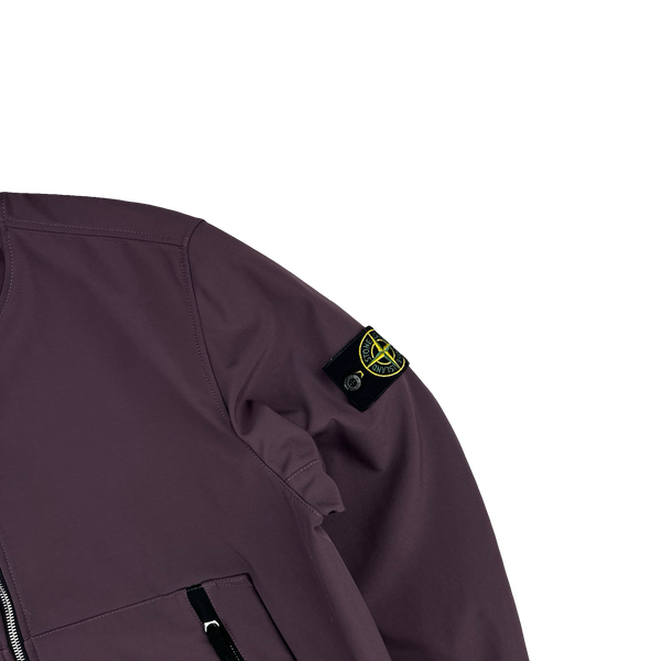 Stone Island 2021 Plum Soft Shell e-Dye Hooded Jacket - XXL