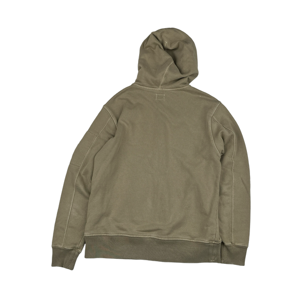 CP Company Beige Lens Viewer Zipped Hoodie - Small