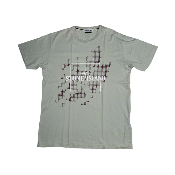 Stone Island 2017 Grid Check Camo Graphic T Shirt - XL