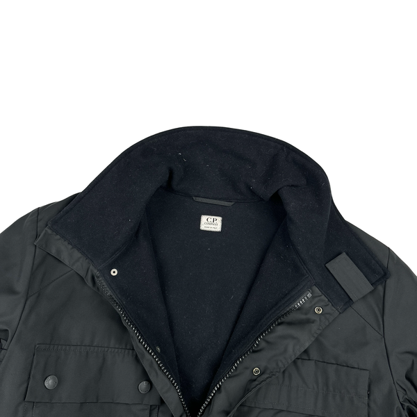 CP Company AW2000 Black Vintage Metropolis Fleece Lined Nylon Jacket - Large