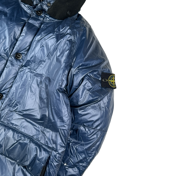 Stone Island 2018 Blue Pertex Quantum Y Down Long Puffer - Medium