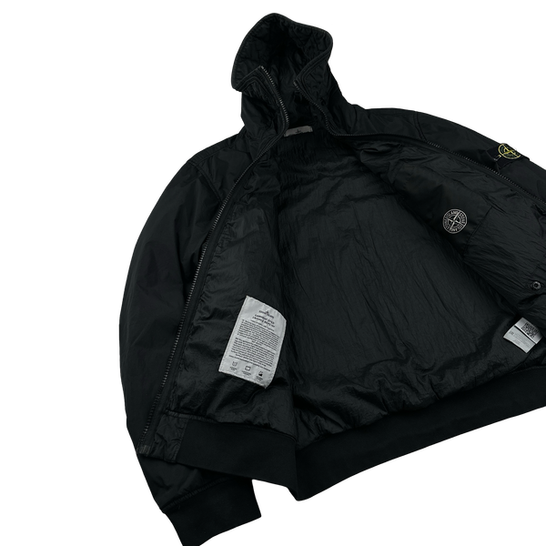 Stone Island 2019 Black Crinkle Reps NY Jacket - XL