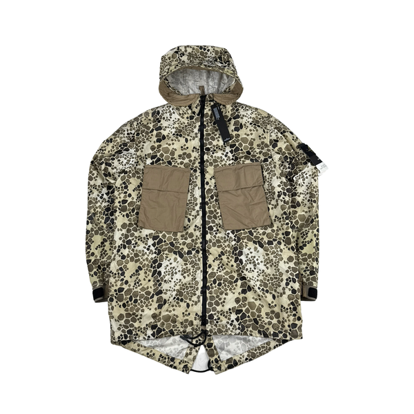Stone Island Alligator Camo Light Cotton / Nylon Fishtail Parka - XL