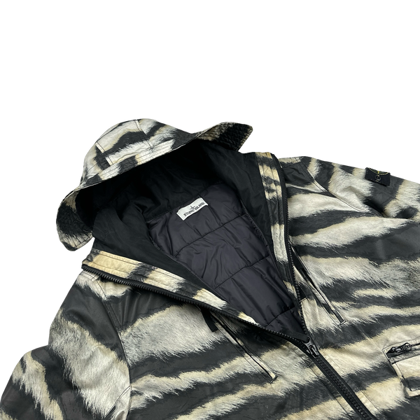 Stone Island 2018 White Tiger Camo 50 Fili Primaloft Jacket  - Large