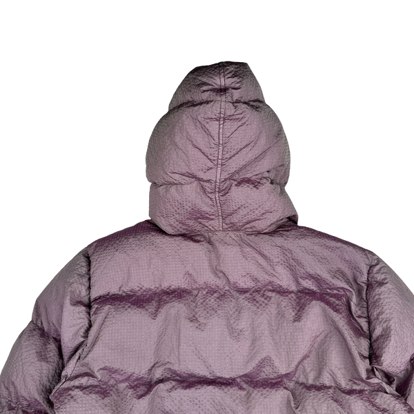 Stone Island Purple Green Lined Poly Colour Frame Down TC Jacket - Large