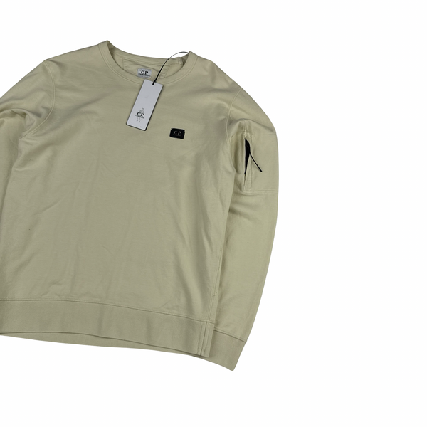 CP Company Yellow Cotton Spellout Crewneck - Medium