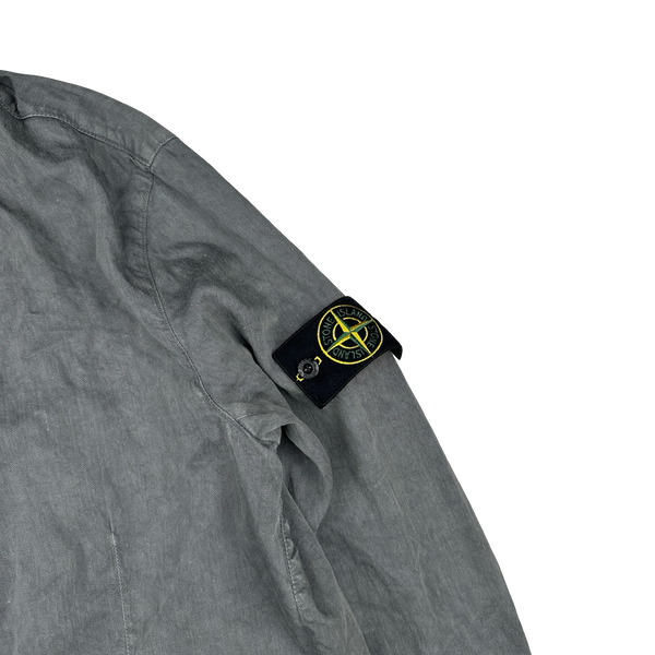 Stone Island 2011 Grey Lino Flax Blend Jacket - Large