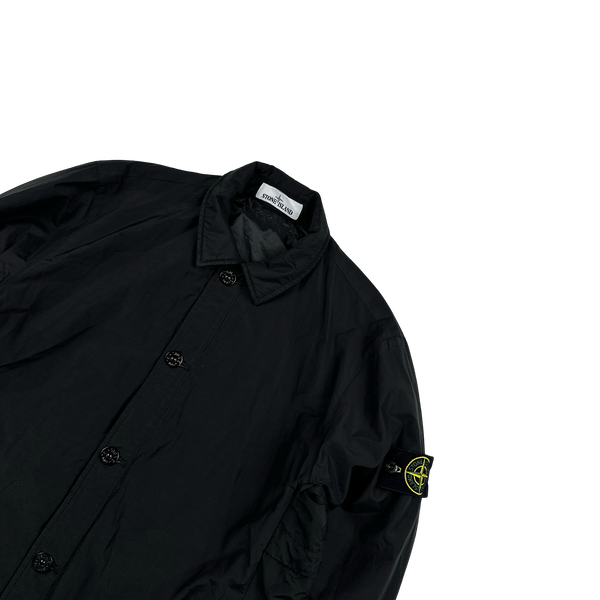 Stone Island 2021 Black Primaloft Lined Collared Coach Jacket - Medium