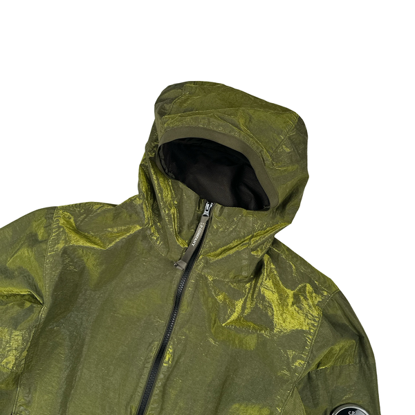CP Company P.Ri.S.M Green Prismatic Ripstop Membrane Hooded Jacket - Medium