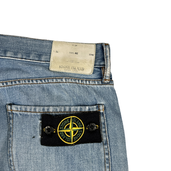 Stone Island 2010 Blue Mid Wash Regular Fit Denim Jeans - 34"