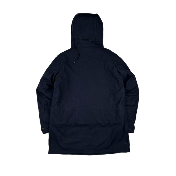 CP Company Navy Nycra Dual Layer Quilted Liner Parka Jacket - Large