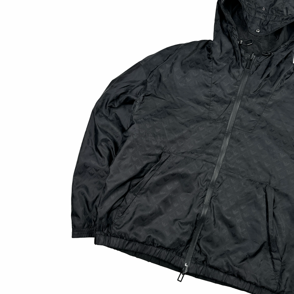 Emporio Armani Monogram Reversaible Nylon Peak Hood Lightweight Jacket - XXL
