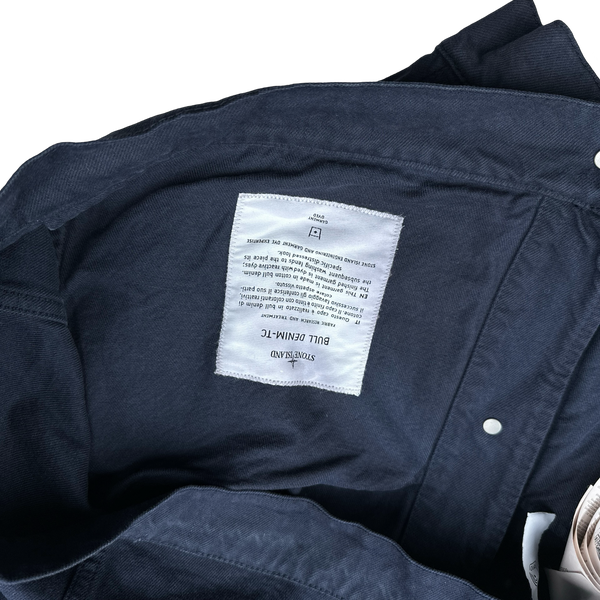 Stone Island x Supreme 2023 Navy Bull Denim TC Jacket - XL