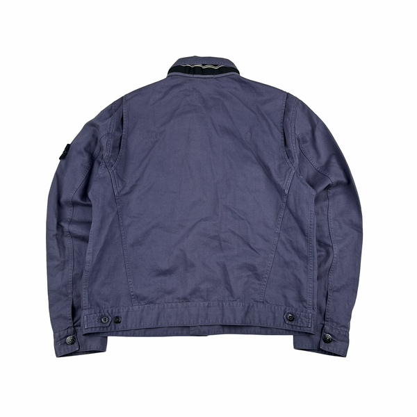 Stone Island 2003 Purple Multi Pocket Buttoned Overshirt - XL