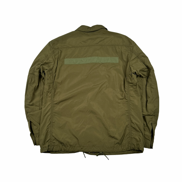 Ten C Khaki Lightweight Multi Pocket Tempest Shield Overshirt Jacket - Large
