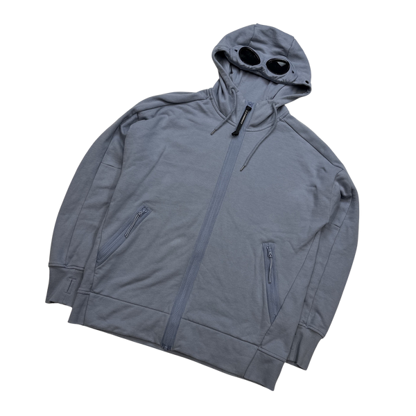 CP Company Blue Cotton Goggle Hoodie - XL