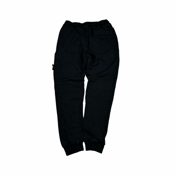 Stone Island Black Cotton Jogging Bottoms - Small