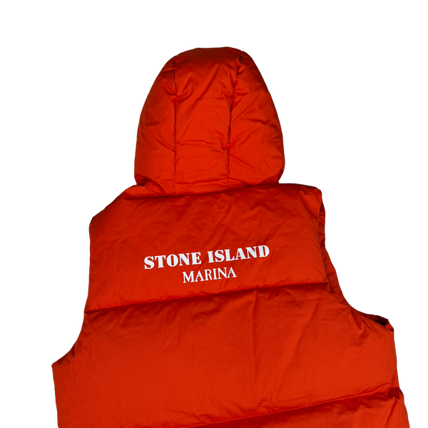 Stone Island 2023 Marina Rubber Wax Poplin Down Gilet - XXL