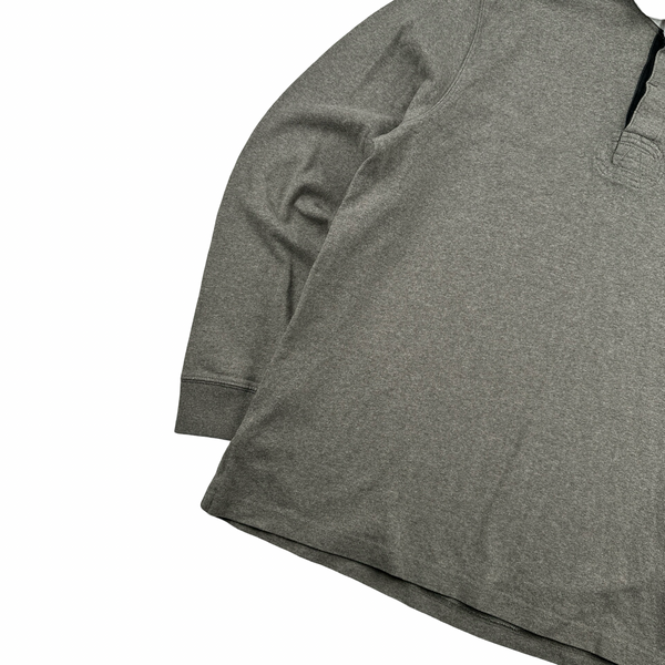 Ralph Lauren Grey Long Sleeve Rugby Polo Shirt - Large