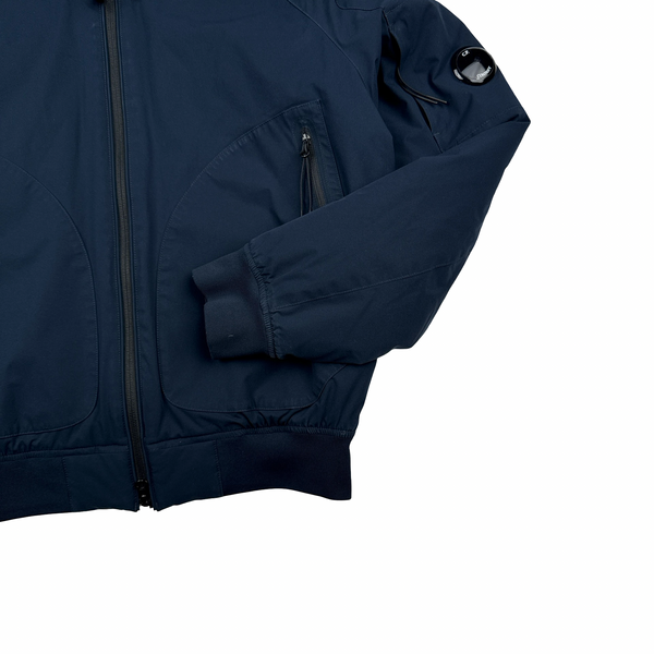 CP Company Navy Pro Tek Hooded Bomber Jacket - Medium