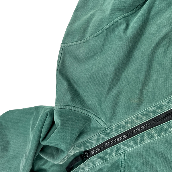 Stone Island 2013 Emerald Green Cotton Zipped Hoodie - Large