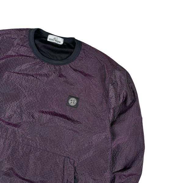 Stone Island 2017 Purple 3D Effect Nylon Metal Pullover Jumper - XL
